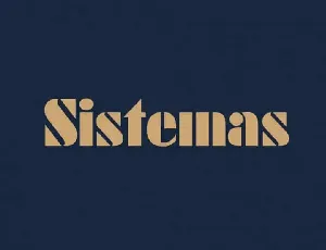 Sistemas Display font