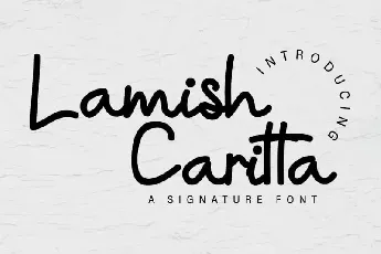 Lamish Caritta Signature font