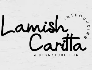Lamish Caritta Signature font