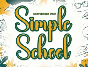 Simple School Script font