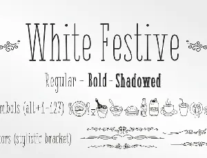 White Festive font