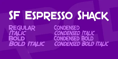 SF Espresso Shack font