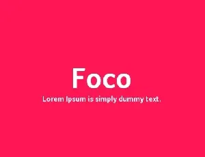 Foco Family font