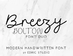 Breezy Bolton Script Duo font