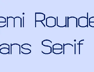 Semi Rounded Sans Serif 7 font