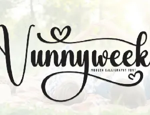 Vunnyweek Script font