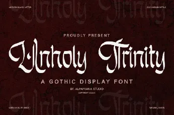 Unholy Trinity font