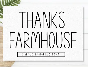 Thanks Farmhouse font