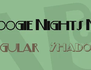 Boogie Nights NF font