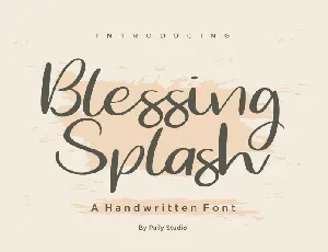 Blessing Splash font