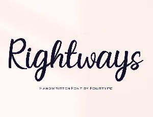 Rightways font