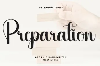 Preparation Script font