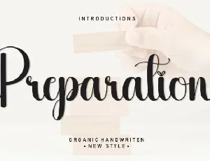 Preparation Script font