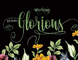 Glorious Script font