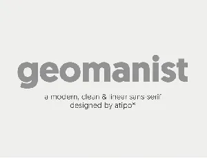 Geomanist Family font
