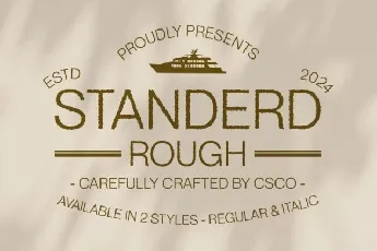 Standerd Rough font