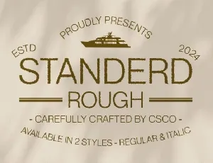 Standerd Rough font