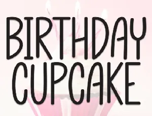 Birthday Cupecake Display font