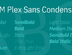 IBM Plex Sans Condensed font