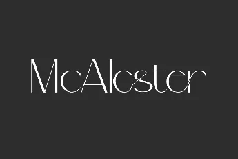 McAlester Demo font