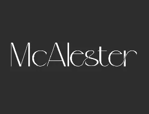 McAlester Demo font