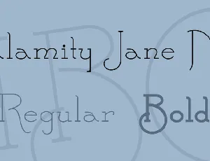 Calamity Jane NF font