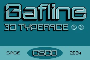 Bafline 3D font