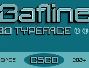 Bafline 3D font