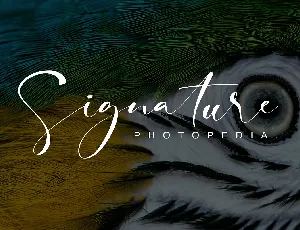 Signature Photopedia font