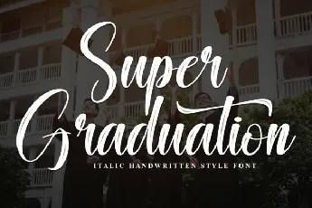 Super Graduation Brush font