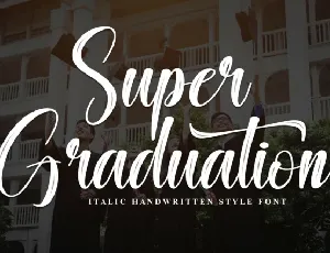 Super Graduation Brush font