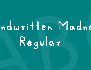 Handwritten Madness font