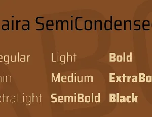 Saira SemiCondensed font