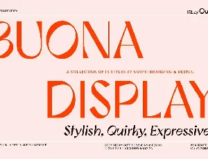 Buona Display Family font