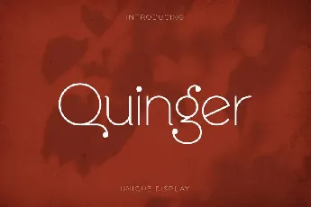 Quinger font