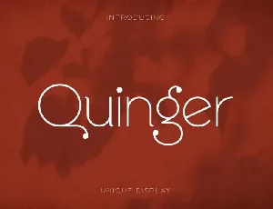 Quinger font