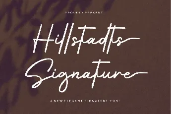 Hillstadts Signature font