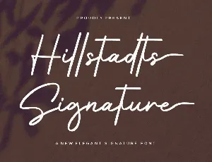 Hillstadts Signature font