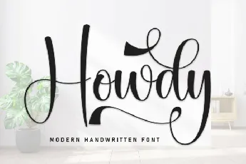 Howdy Calligraphy font