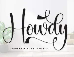 Howdy Calligraphy font