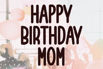 Happy Birthday Mom font