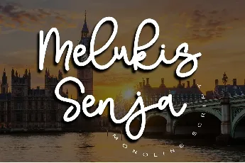 Melukis Senja font