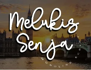 Melukis Senja font