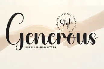 Generous Script font