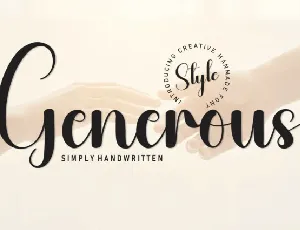 Generous Script font