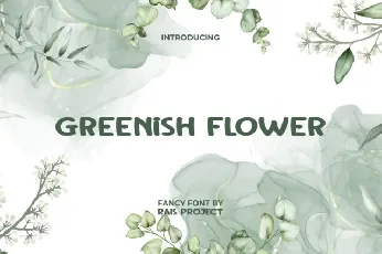 Greenish Flower font