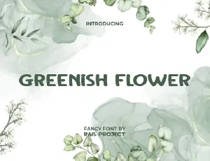 Greenish Flower font