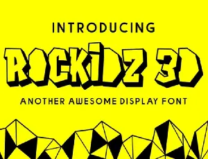 Rockidz 3D font