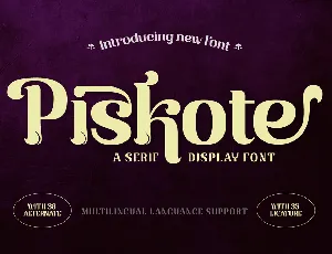 Piskote Trial font