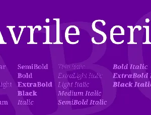 Avrile Serif font